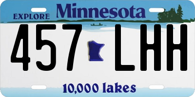 MN license plate 457LHH