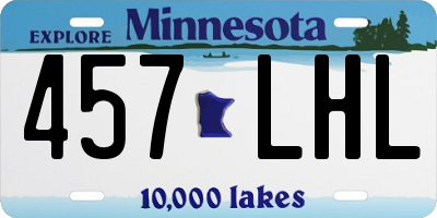 MN license plate 457LHL
