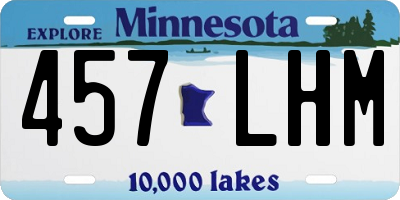 MN license plate 457LHM