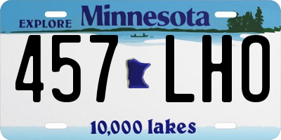 MN license plate 457LHO