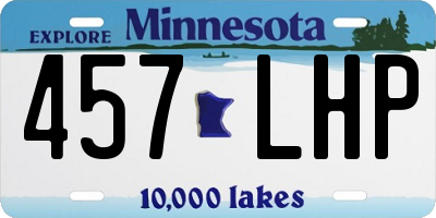 MN license plate 457LHP