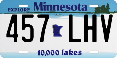 MN license plate 457LHV