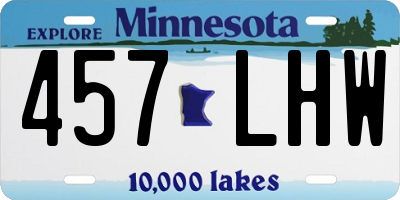 MN license plate 457LHW