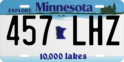 MN license plate 457LHZ