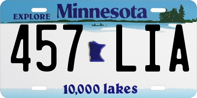 MN license plate 457LIA