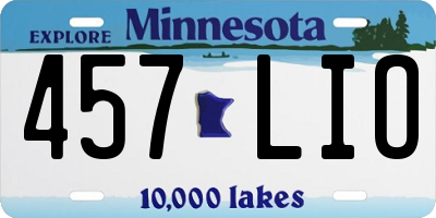 MN license plate 457LIO