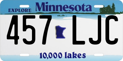 MN license plate 457LJC