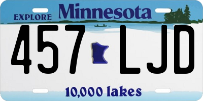 MN license plate 457LJD