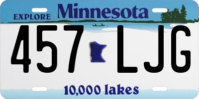 MN license plate 457LJG