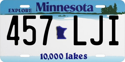 MN license plate 457LJI