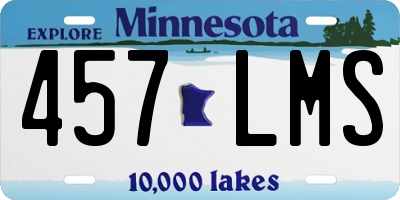 MN license plate 457LMS