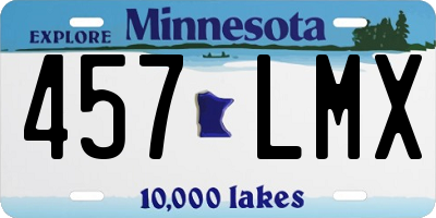 MN license plate 457LMX