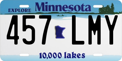 MN license plate 457LMY
