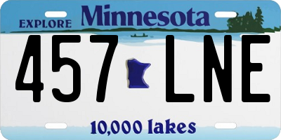 MN license plate 457LNE