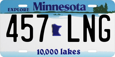 MN license plate 457LNG