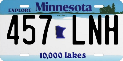 MN license plate 457LNH