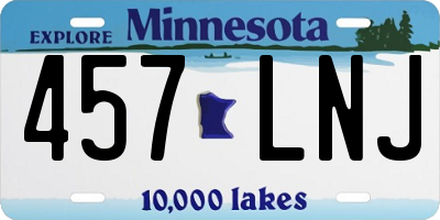 MN license plate 457LNJ