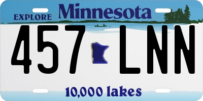 MN license plate 457LNN