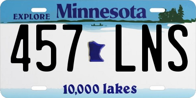 MN license plate 457LNS