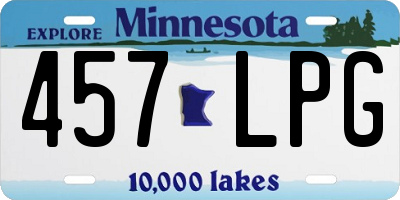 MN license plate 457LPG