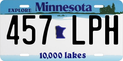 MN license plate 457LPH