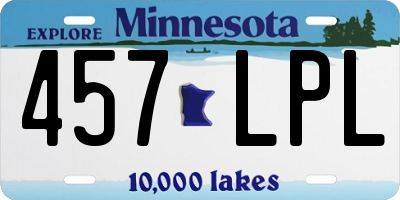 MN license plate 457LPL