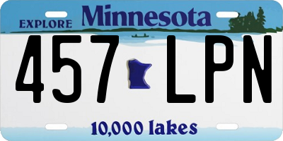 MN license plate 457LPN