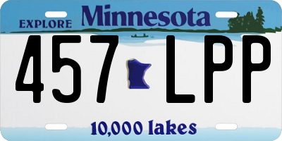 MN license plate 457LPP