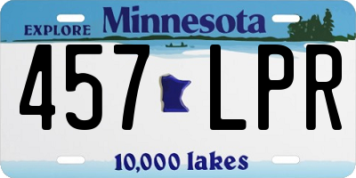 MN license plate 457LPR
