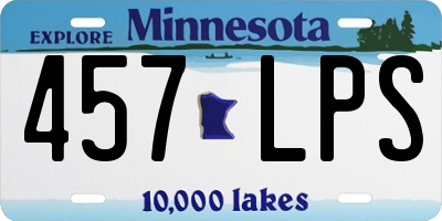 MN license plate 457LPS