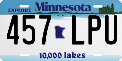 MN license plate 457LPU