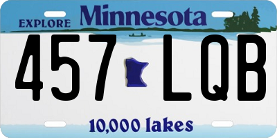 MN license plate 457LQB
