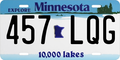 MN license plate 457LQG