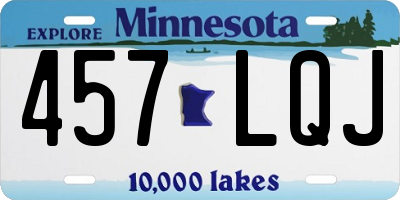 MN license plate 457LQJ
