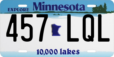 MN license plate 457LQL