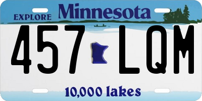 MN license plate 457LQM