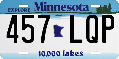 MN license plate 457LQP