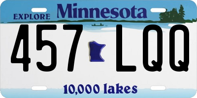 MN license plate 457LQQ