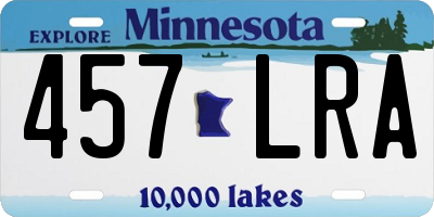 MN license plate 457LRA