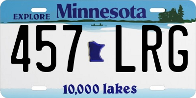 MN license plate 457LRG
