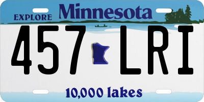 MN license plate 457LRI