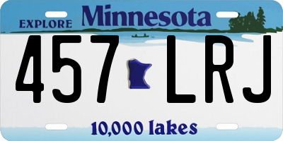 MN license plate 457LRJ