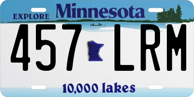 MN license plate 457LRM
