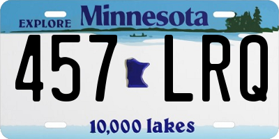 MN license plate 457LRQ