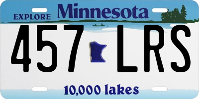 MN license plate 457LRS