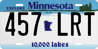 MN license plate 457LRT