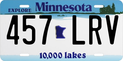 MN license plate 457LRV