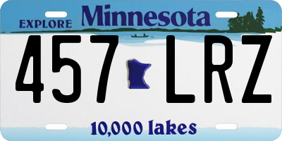 MN license plate 457LRZ