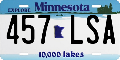 MN license plate 457LSA