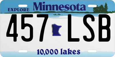 MN license plate 457LSB